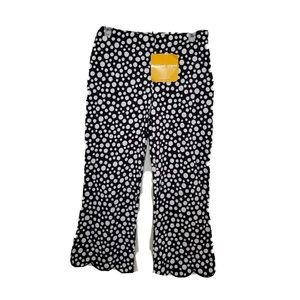 NWT Michael Simon Black White Polka Dot Scallop Edge Capri Size 8.